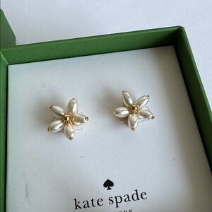 Kate Spade Fresh Squeeze Pearl Gold Earrings NEW in Box